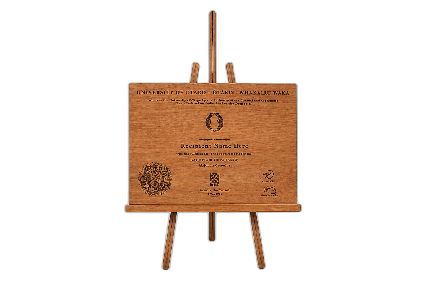 Rimu Degree (Engraved) with Stand