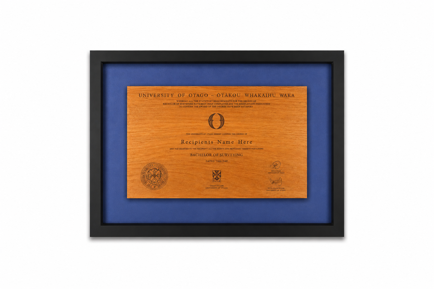 Rimu Degree (Engraved)